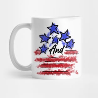 Stars and Stripes - 4th of July - Retro American Flag Mug